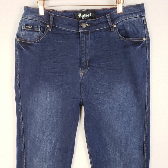 Bull-It Jeans Covec Blue Straight Jeans Motorcycle Protection Women’s size 16R - Picture 13 of 14